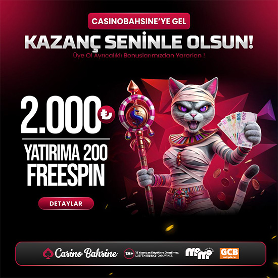 CASİNO BAHSİNE - 2.000 TL YATIRIMA 200 FS